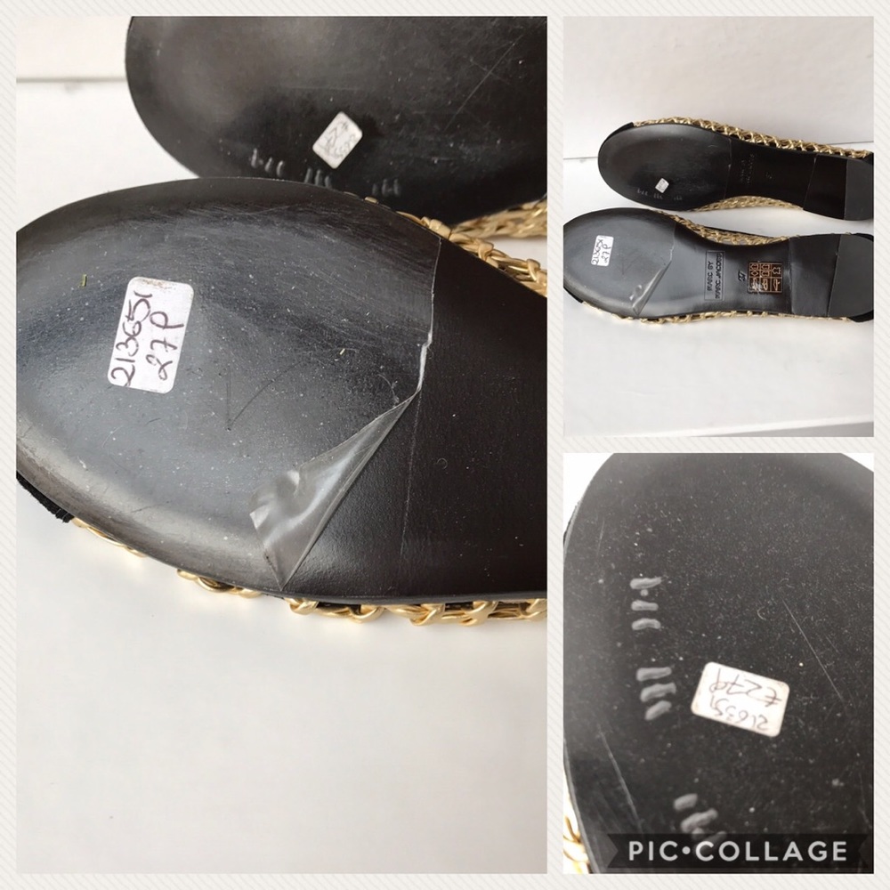 Marc Jacobs cap toe ballet flats! Black gold 7 - Picture 6 of 8